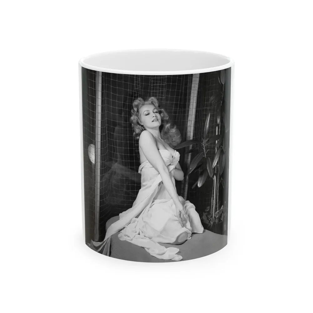 Julie Newmar #325 (Vintage Female Icon) White Coffee Mug-11oz-Go Mug Yourself