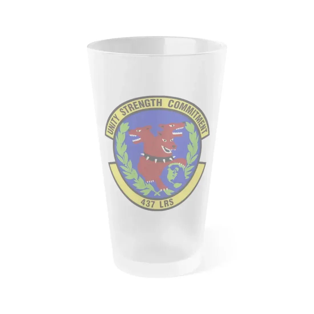 437th Logistics Readiness Squadron (U.S. Air Force) Frosted Pint Glass 16oz 16oz Frosted - Go Mug Yourself