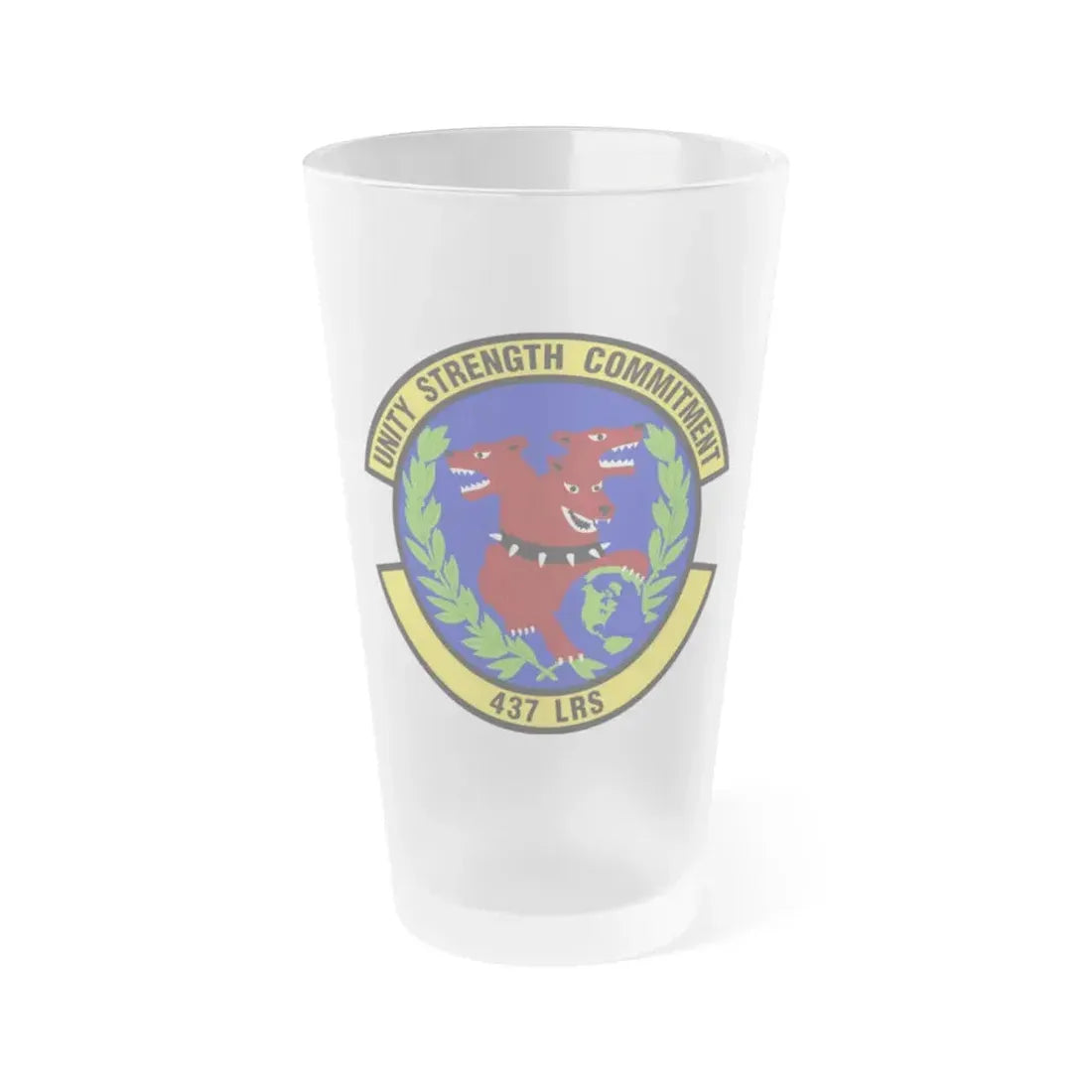 437th Logistics Readiness Squadron (U.S. Air Force) Frosted Pint Glass 16oz 16oz Frosted - Go Mug Yourself