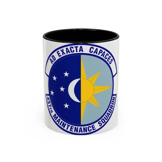 437th Maintenance Squadron (U.S. Air Force) Accent Coffee Mug 11oz Black - Go Mug Yourself