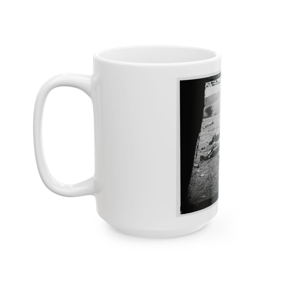 Gettysburg, Pa. Bodies Of Federal Soldiers, Killed On July 1, Near The Mcpherson Woods (U.S. Civil War) White Coffee Mug