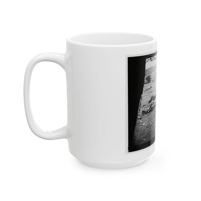 Gettysburg, Pa. Bodies Of Federal Soldiers, Killed On July 1, Near The Mcpherson Woods (U.S. Civil War) White Coffee Mug