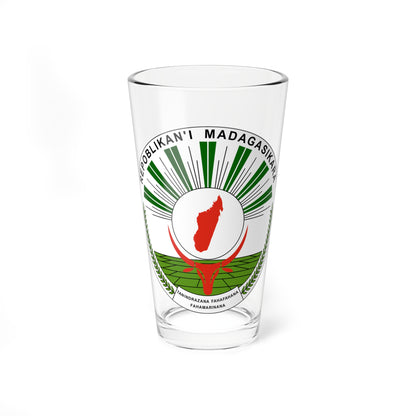 Seal of Madagascar 1993-1998 (Madagascar) (Coat of Arms) Pint Glass 16oz