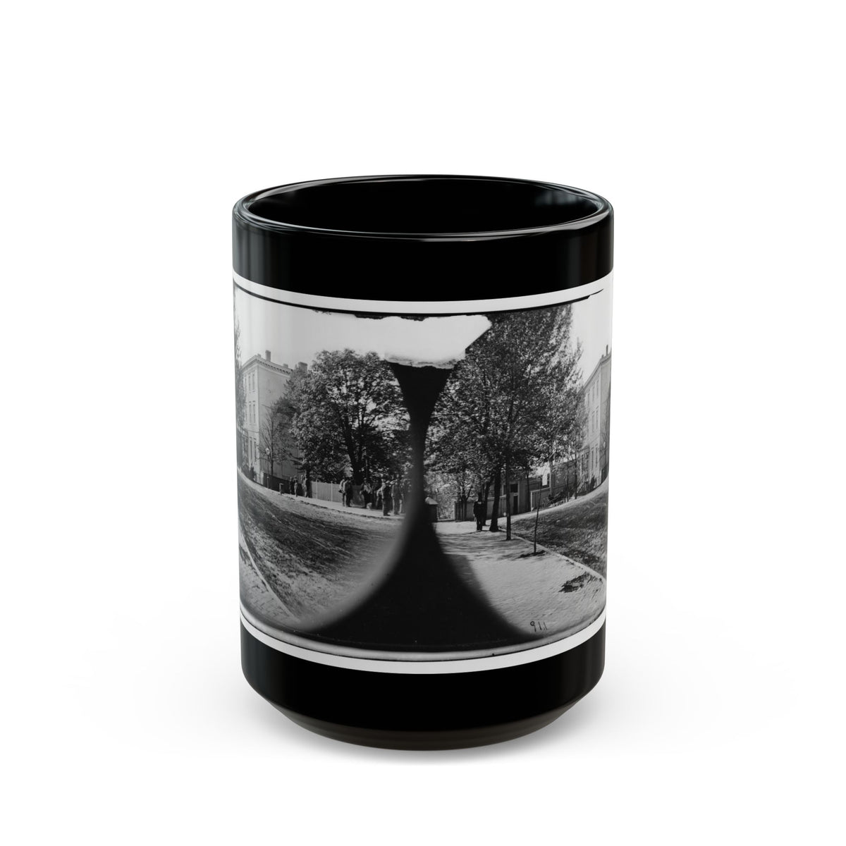 Richmond, Va. Residence Of Jefferson Davis (1201 East Clay Street) (U.S. Civil War) Black Coffee Mug