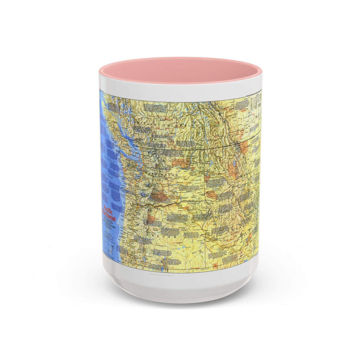 USA - Pacific Northwest 1 (1986) (Map) Accent Coffee Mug