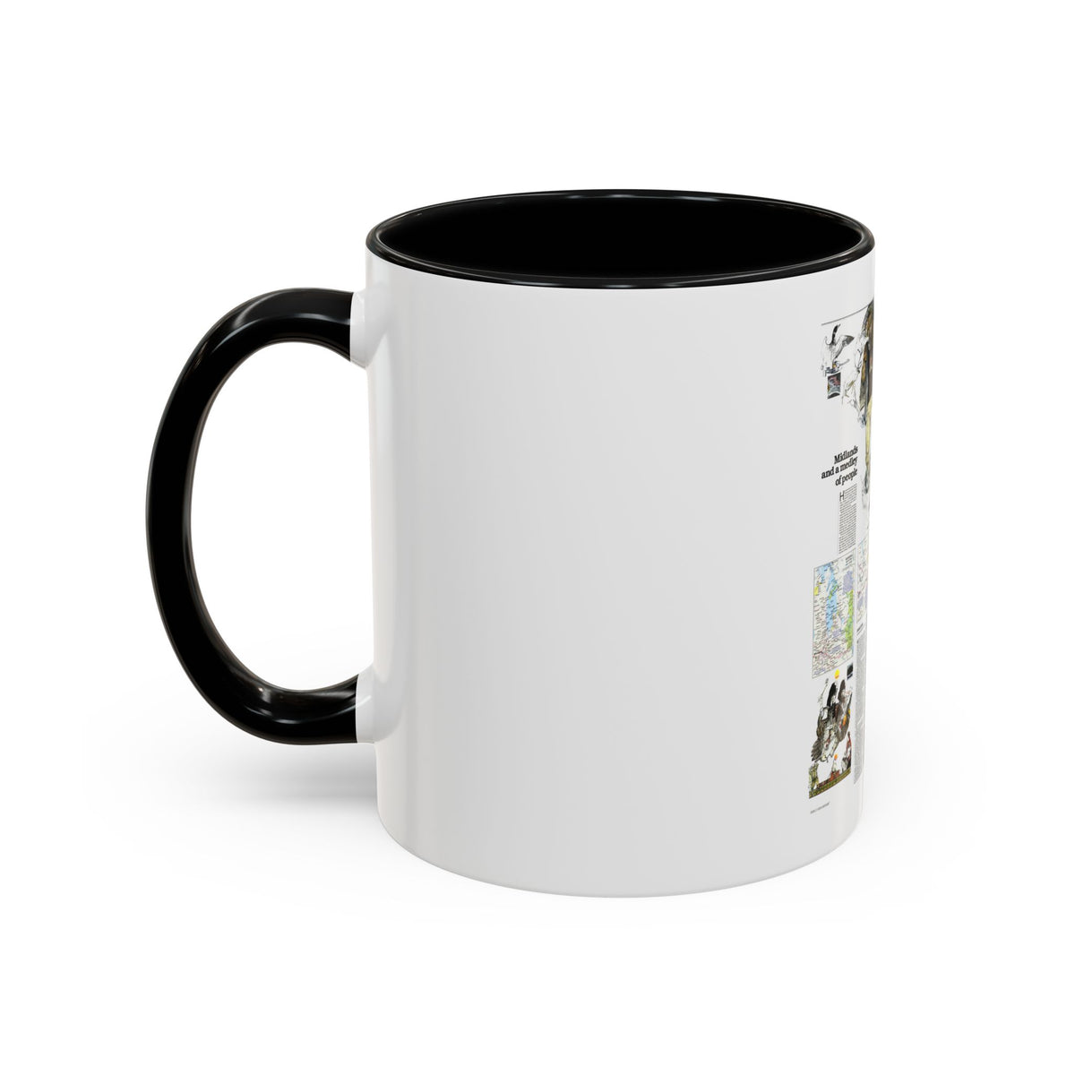 Canada - Medley of People (1979) (Map) Accent Coffee Mug