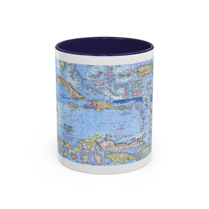 West Indies (1962) (Map) Accent Coffee Mug