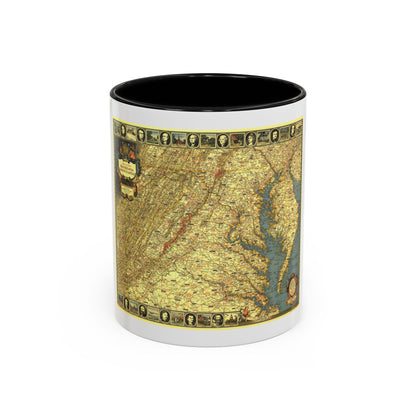 USA - Washington, Historic and Scenic (1939) (Map) Accent Coffee Mug