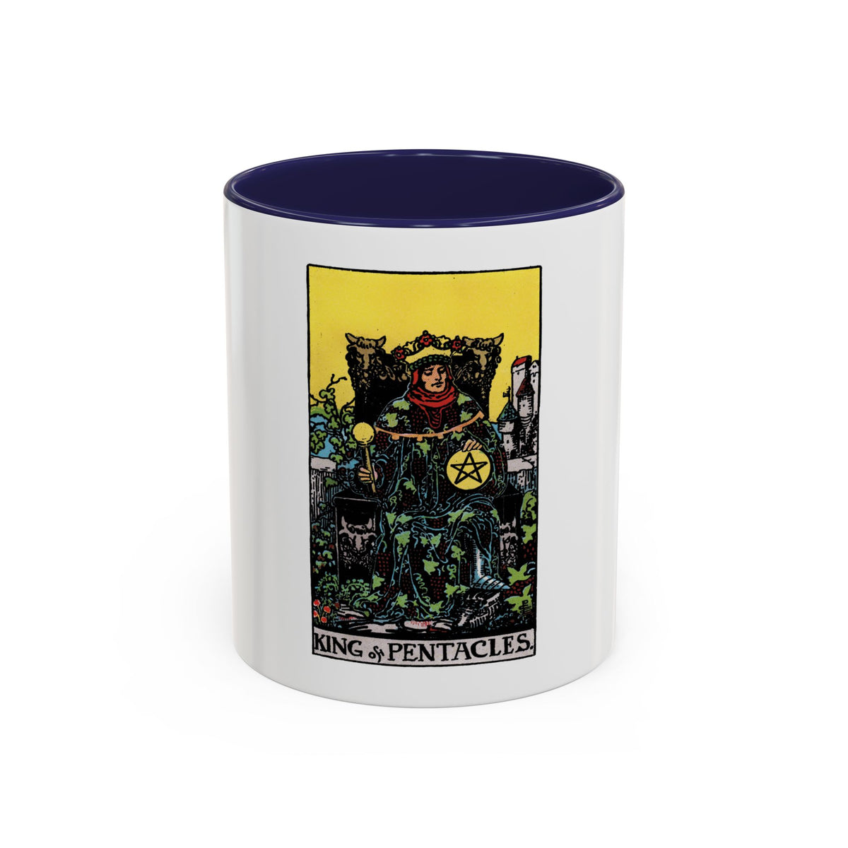 The King of Pentacles (Tarot Card) Accent Coffee Mug
