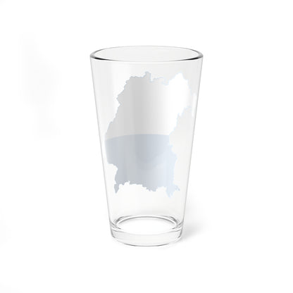 Flag map of Bavaria striped (Germany) Pint Glass 16oz