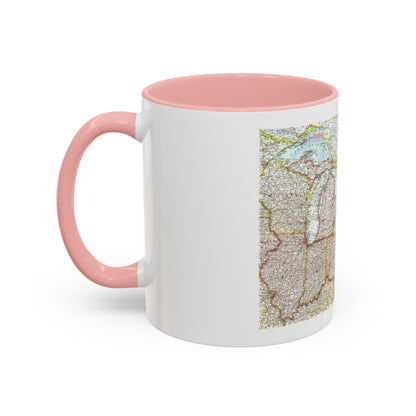 USA - Northeastern & Great Lakes (1959) (Map) Accent Coffee Mug