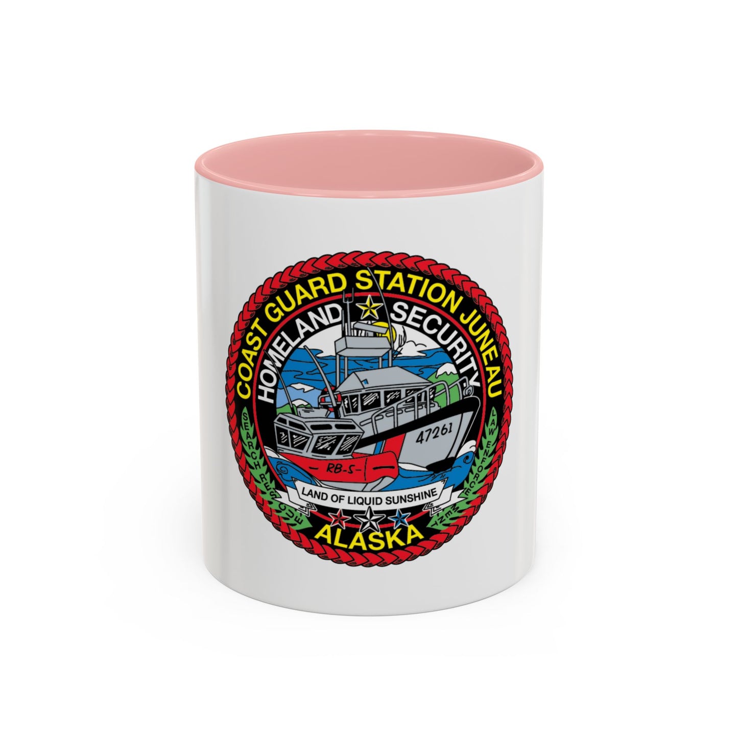 USCG Station Juneau Alaska   Homeland Security (U.S. Coast Guard) Accent Coffee Mug