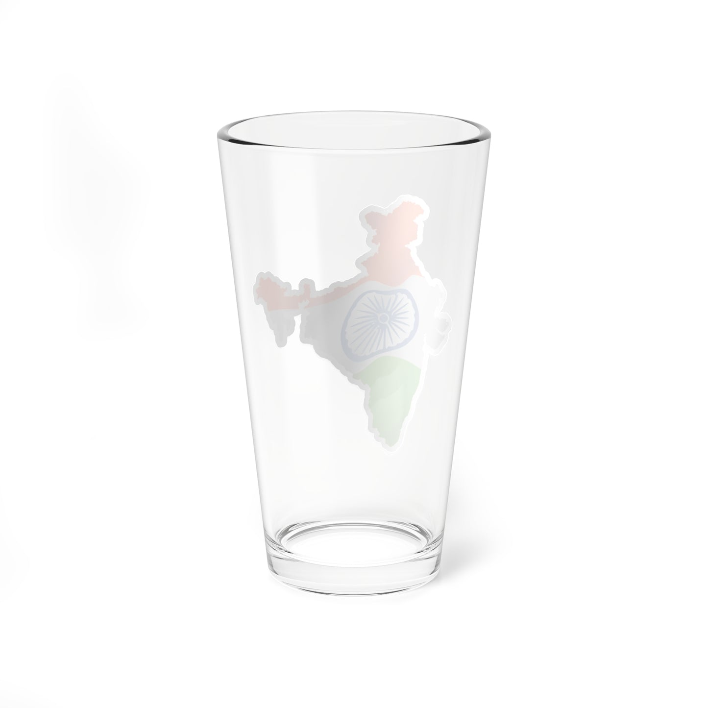 Flag map of India (India) Pint Glass 16oz