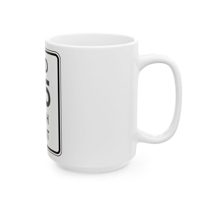 NYSDOT NYR2-11 (New York) (Road Sign) White Coffee Mug