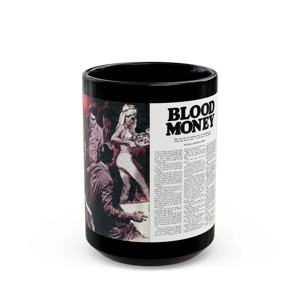 Blood Money, Adam magazine, July 1973 - Black Coffee Mug-15oz-Go Mug Yourself