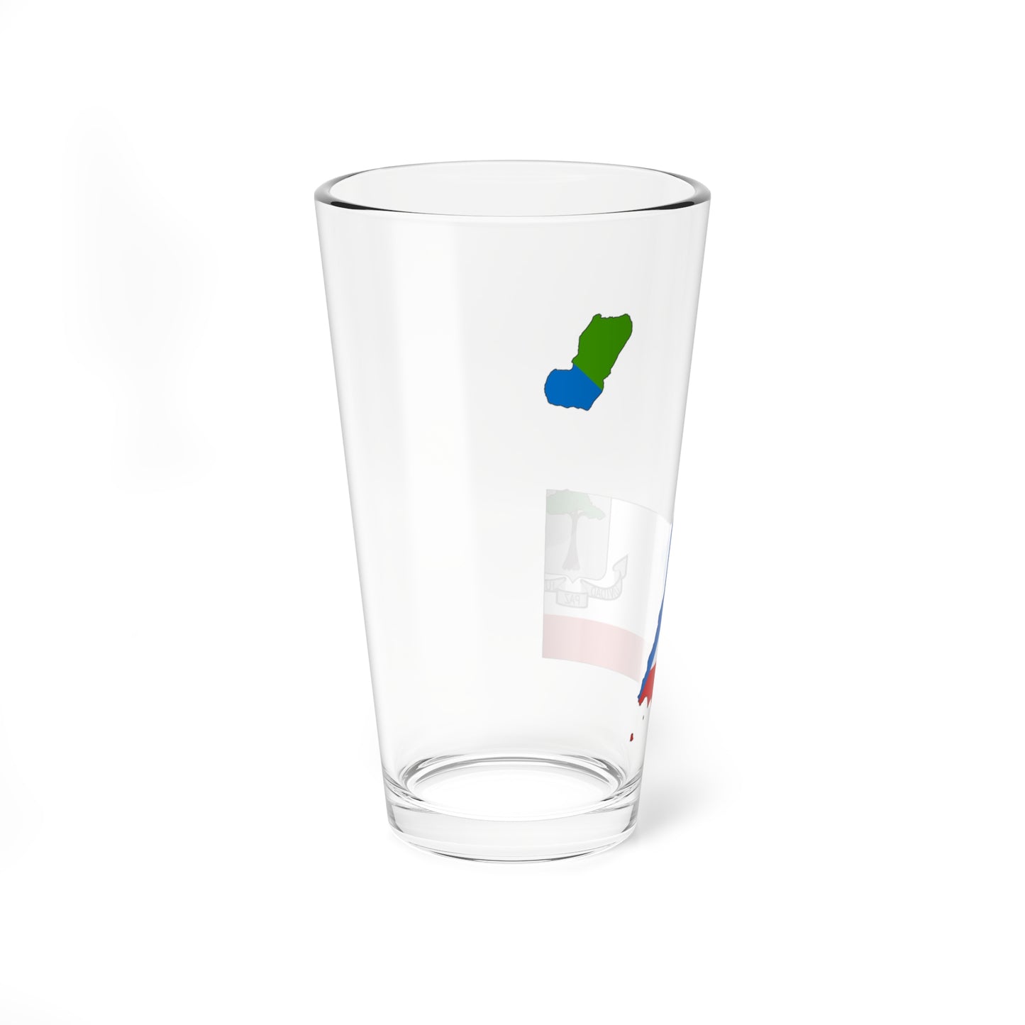 Flag map of Equatorial Guinea (Equatorial Guinea) Pint Glass 16oz