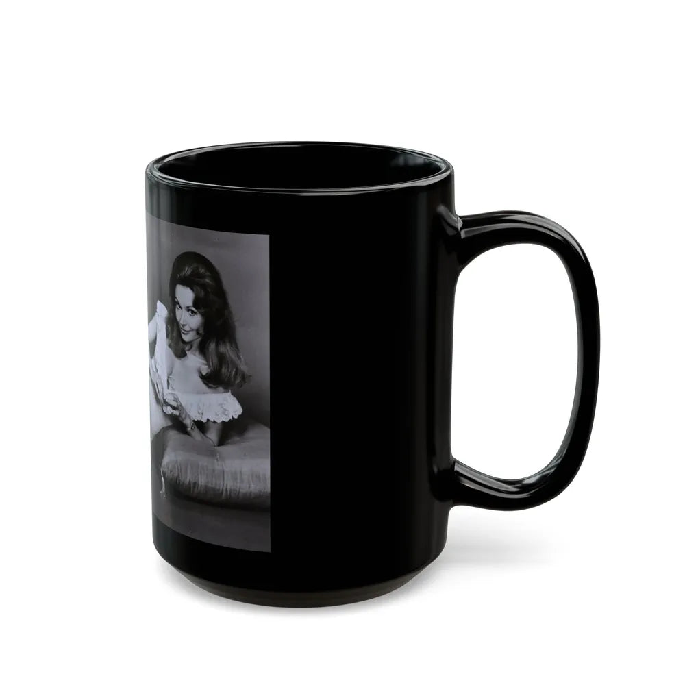 Francine York #183 (Vintage Female Icon) Black Coffee Mug-Go Mug Yourself