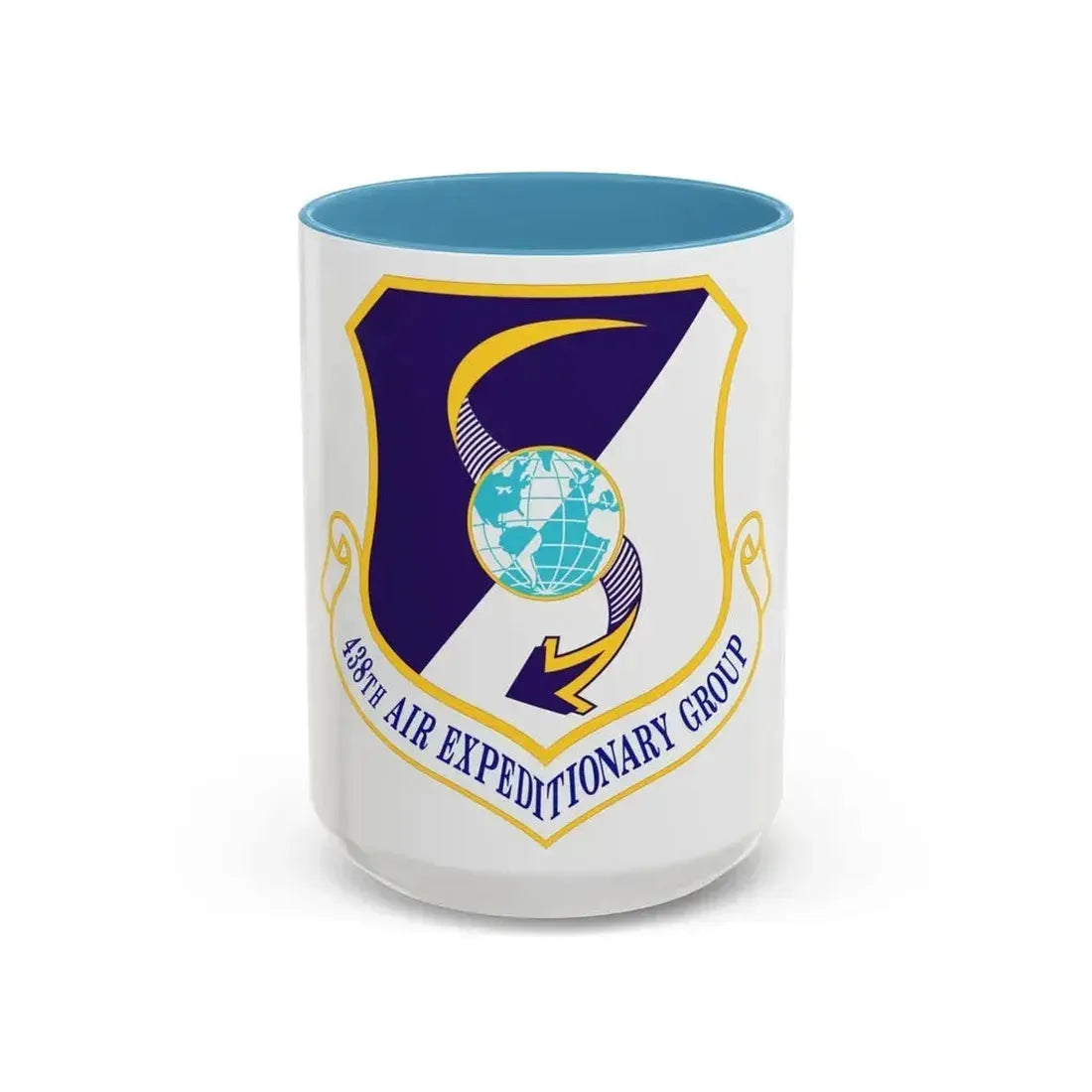 438th Air Expeditionary Group (U.S. Air Force) Accent Coffee Mug 15oz Light Blue - Go Mug Yourself