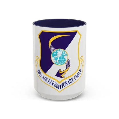 438th Air Expeditionary Group (U.S. Air Force) Accent Coffee Mug 15oz Navy - Go Mug Yourself