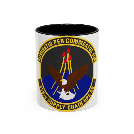 438th Supply Chain Operations Squadron (U.S. Air Force) Accent Coffee Mug 11oz Black - Go Mug Yourself