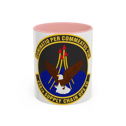 438th Supply Chain Operations Squadron (U.S. Air Force) Accent Coffee Mug 11oz Pink - Go Mug Yourself
