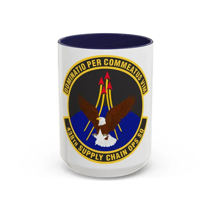 438th Supply Chain Operations Squadron (U.S. Air Force) Accent Coffee Mug 15oz Navy - Go Mug Yourself