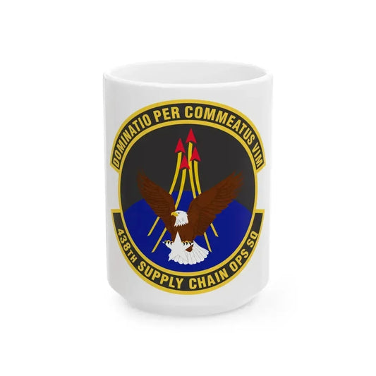 438th Supply Chain Operations Squadron (U.S. Air Force) White Coffee Mug 15oz - Go Mug Yourself