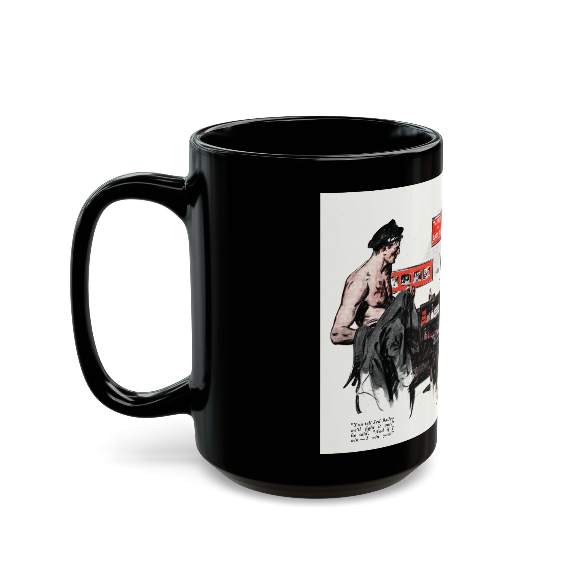 Blue Water Man (2), The American Magazine, May 1936 - Black Coffee Mug-Go Mug Yourself