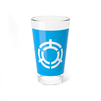 Flag of Ōma Aomori (Japan) Pint Glass 16oz