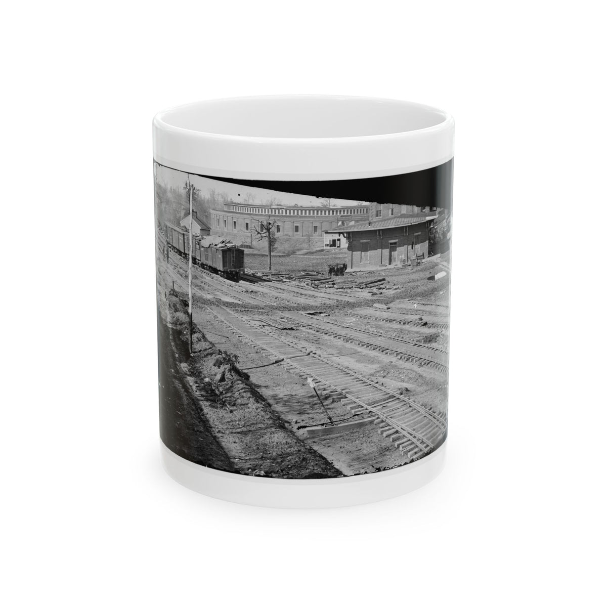 Atlanta, Georgia. Ruins Of Depot, Blown Up On Sherman's Departure (U.S. Civil War) White Coffee Mug
