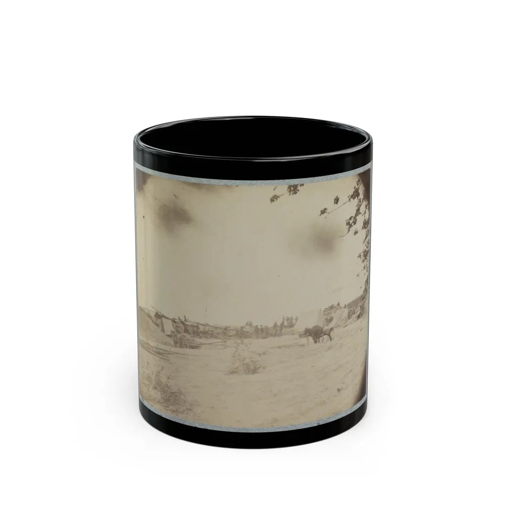 Cowan's Independent Battery, 1st N.Y., Inside One Of The Rebel Forts In Front Of Petersburg, 24th June 1864 (U.S. Civil War) Black Coffee Mug-11oz-Go Mug Yourself