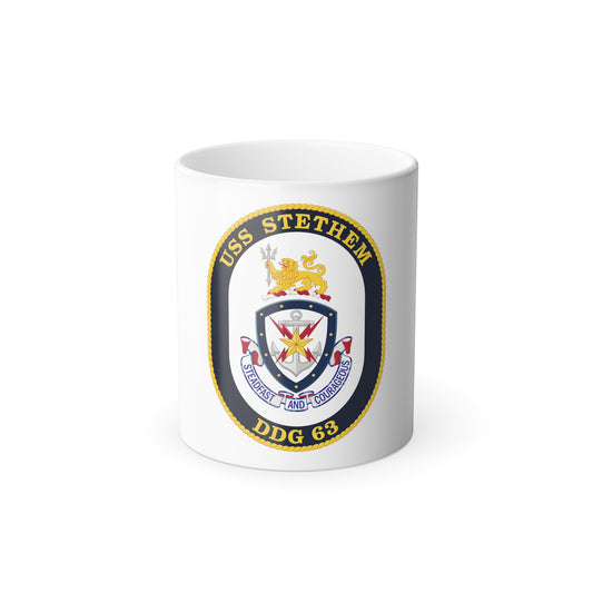 USS Stethem DDG 63 Crest (U.S. Navy) Color Changing Mug 11oz