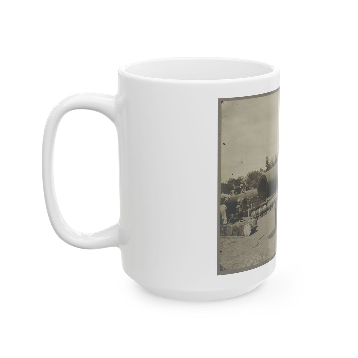 15 In. Gun Near Wash., D.C. Aug. 1865 (U.S. Civil War) White Coffee Mug