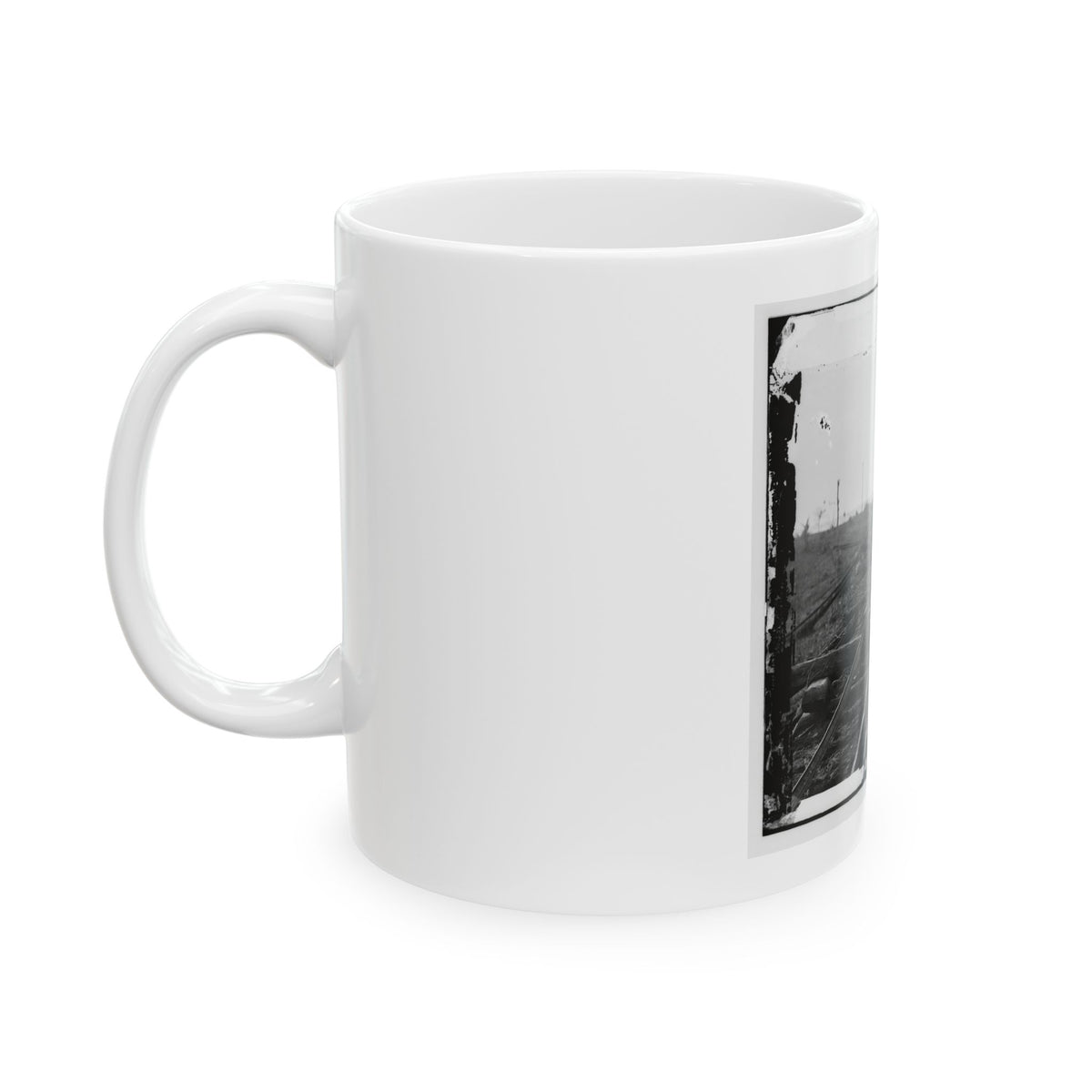 Virginia. Tracks Of The Orange & Alexandria Railroad, Destroyed By The Confederates Between Bristow Station And The Rappahannock (U.S. Civil War) White Coffee Mug
