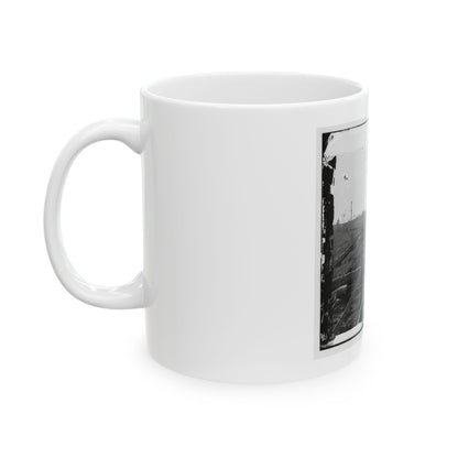 Virginia. Tracks Of The Orange & Alexandria Railroad, Destroyed By The Confederates Between Bristow Station And The Rappahannock (U.S. Civil War) White Coffee Mug