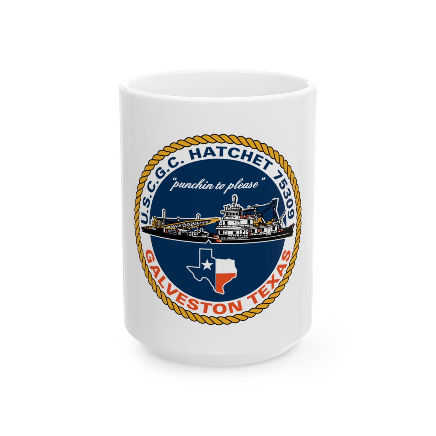 USCGC Hatchet 75309 Galveston TX (U.S. Coast Guard) White Coffee Mug