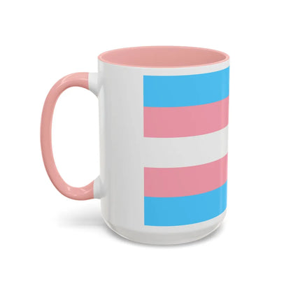 Transgender Pride Flag - Accent Coffee Mug-Go Mug Yourself