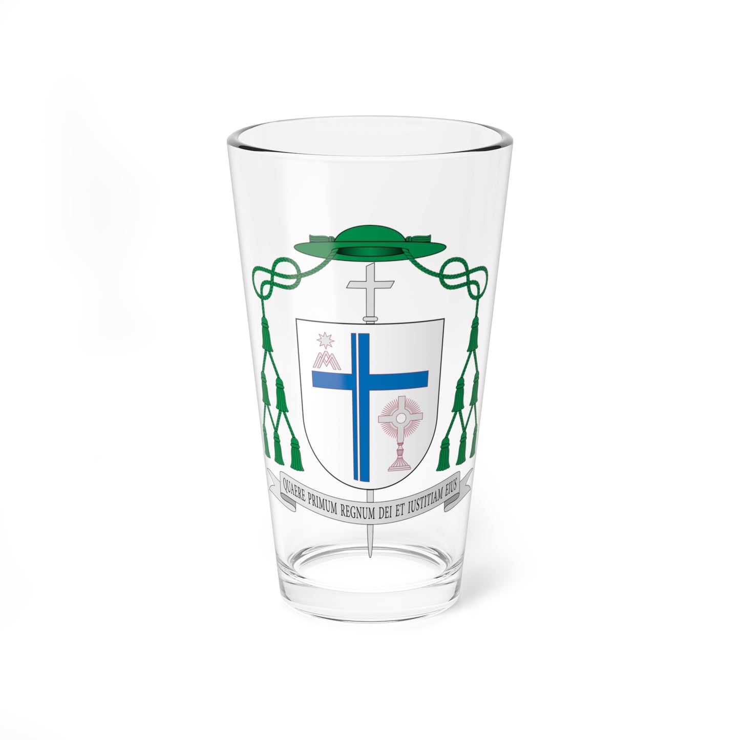 Escudo de Carlos Escribano Subías obispo (Spain) (Coat of Arms) Pint Glass 16oz