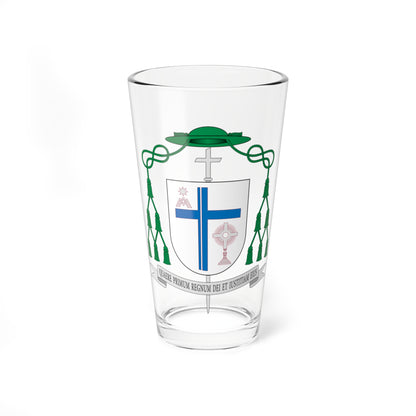 Escudo de Carlos Escribano Subías obispo (Spain) (Coat of Arms) Pint Glass 16oz