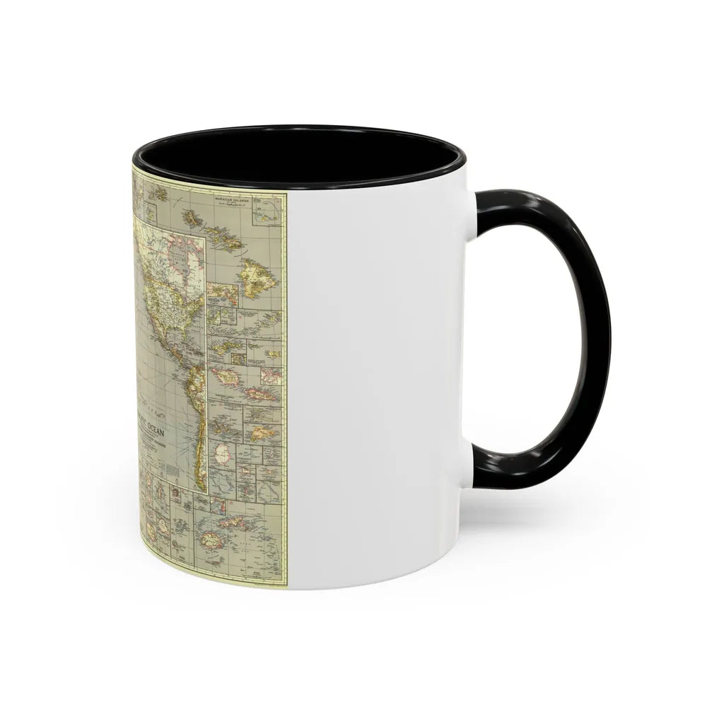 Pacific Ocean (1936) (Map) Accent Coffee Mug-Go Mug Yourself