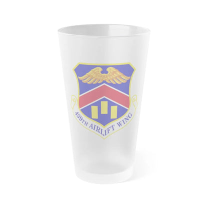 439th Airlift Wing (U.S. Air Force) Frosted Pint Glass 16oz-16oz-Frosted-Go Mug Yourself