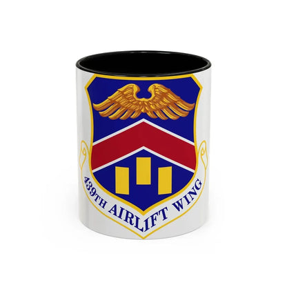 439th Airlift Wing (U.S. Air Force) Accent Coffee Mug 11oz Black - Go Mug Yourself