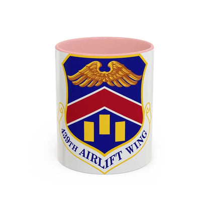 439th Airlift Wing (U.S. Air Force) Accent Coffee Mug 11oz Pink - Go Mug Yourself