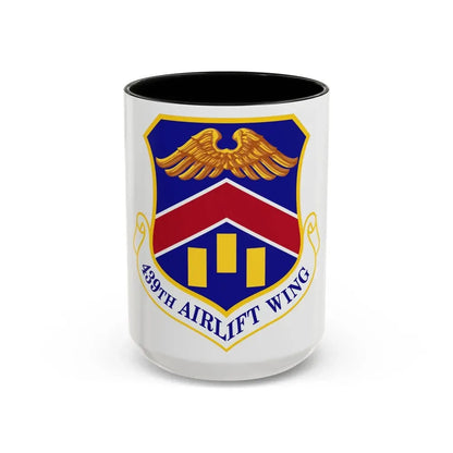439th Airlift Wing (U.S. Air Force) Accent Coffee Mug 15oz Black - Go Mug Yourself