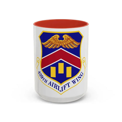 439th Airlift Wing (U.S. Air Force) Accent Coffee Mug 15oz Red - Go Mug Yourself