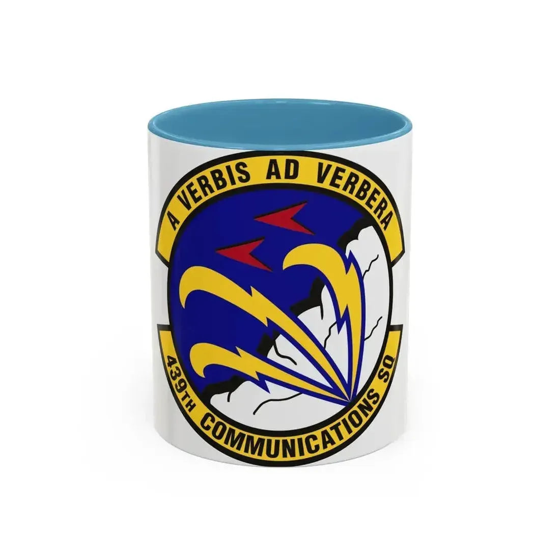 439th Communications Squadron (U.S. Air Force) Accent Coffee Mug 11oz Light Blue - Go Mug Yourself