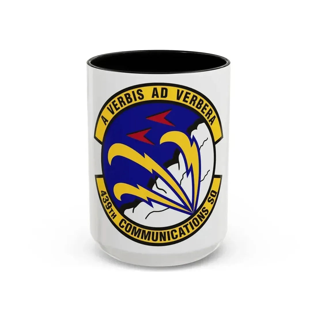 439th Communications Squadron (U.S. Air Force) Accent Coffee Mug 15oz Black - Go Mug Yourself