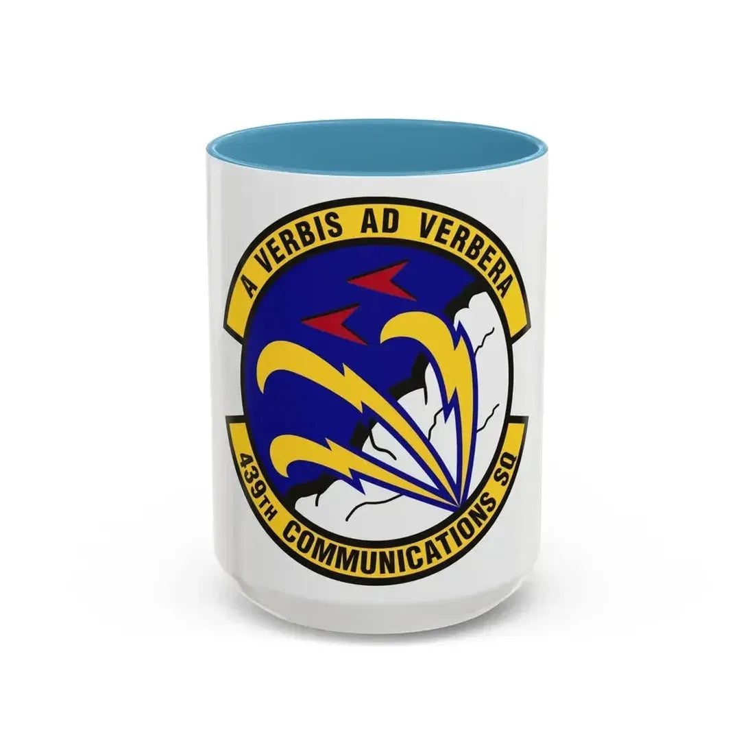 439th Communications Squadron (U.S. Air Force) Accent Coffee Mug 15oz Light Blue - Go Mug Yourself