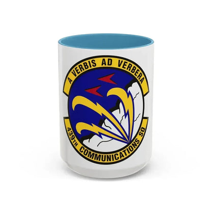 439th Communications Squadron (U.S. Air Force) Accent Coffee Mug 15oz Light Blue - Go Mug Yourself