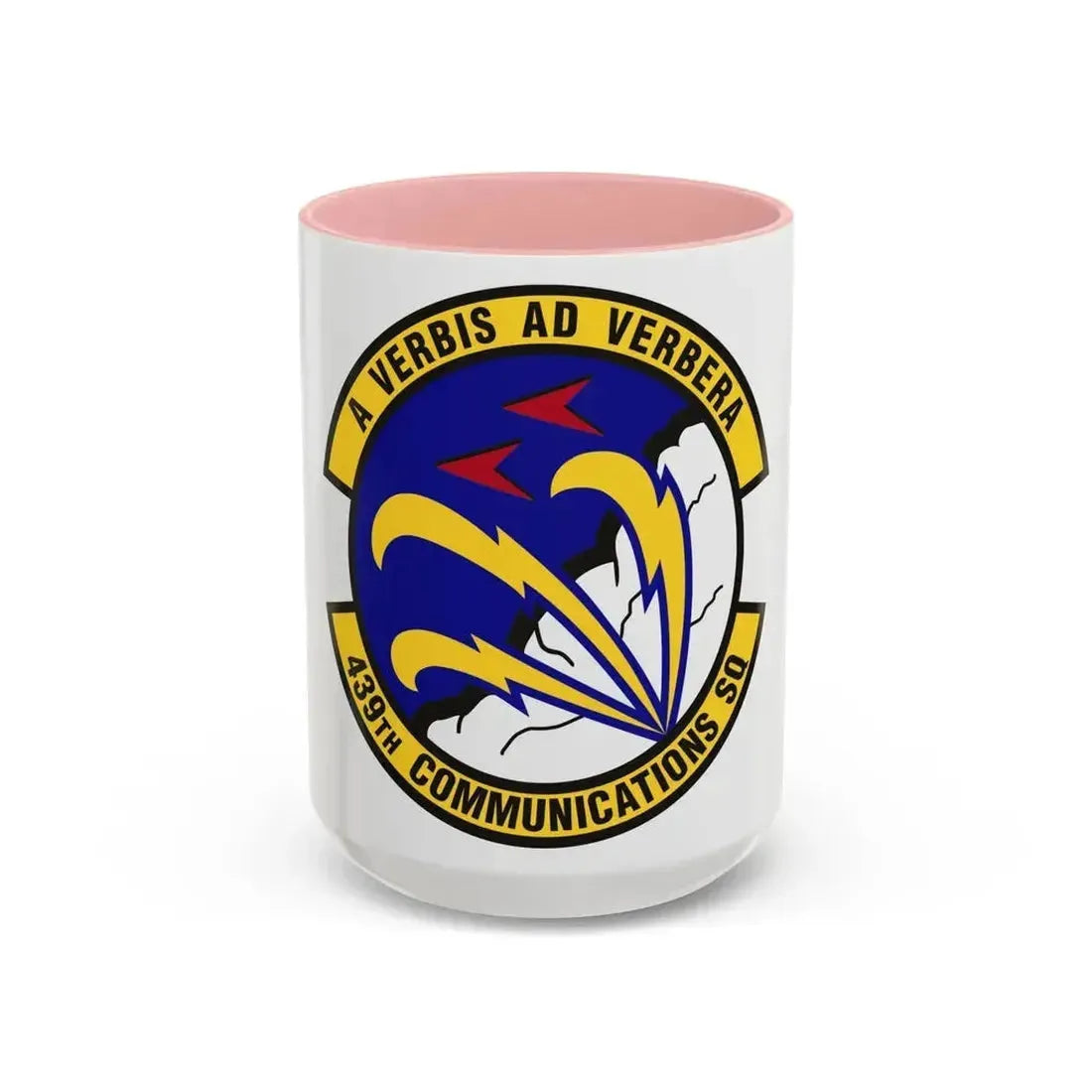 439th Communications Squadron (U.S. Air Force) Accent Coffee Mug 15oz Pink - Go Mug Yourself